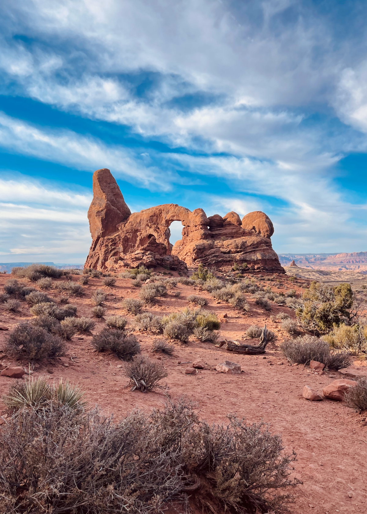 Turret Arch in Arches National Park.